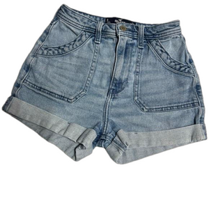 High Rise women shorts cuff legs